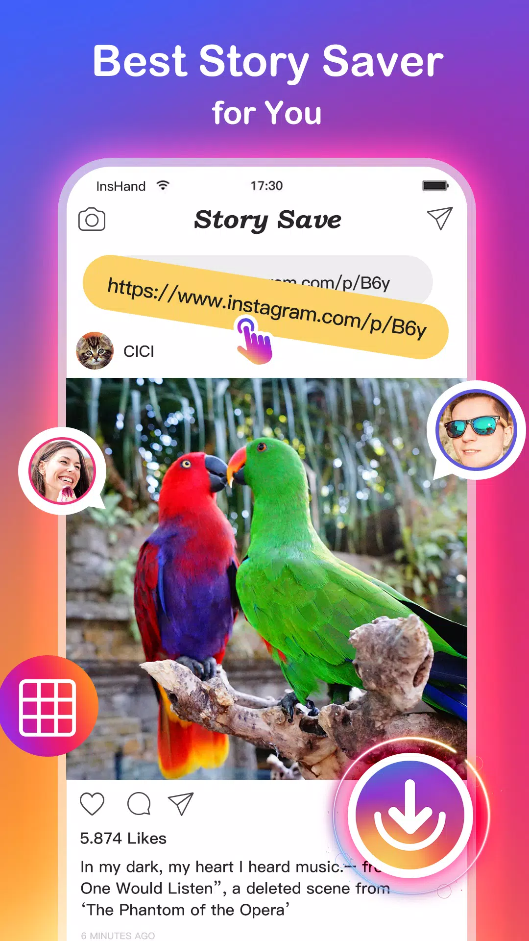 SaveIG for Instagram - Save videos reels photos ภาพหน้าจอ 1