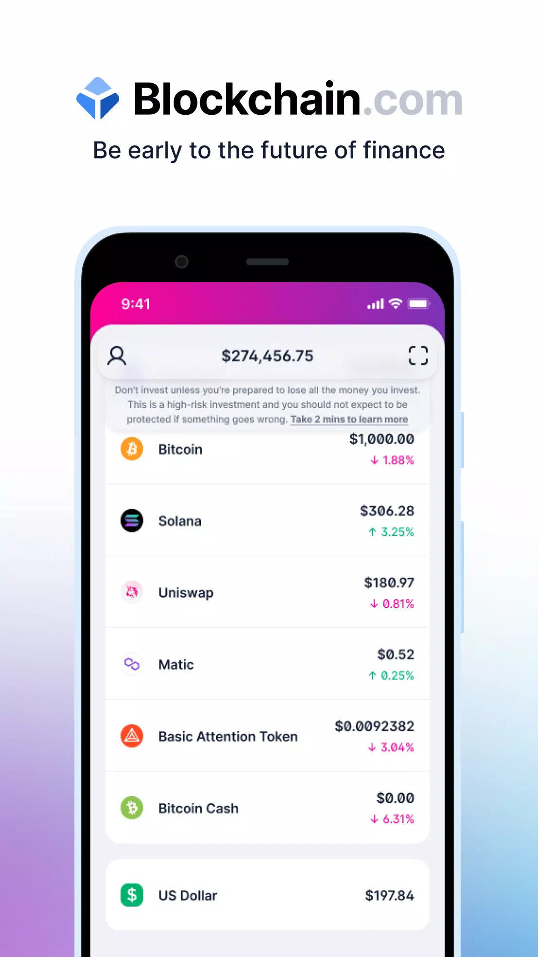 Blockchain.com: Crypto Wallet Captura de pantalla 1