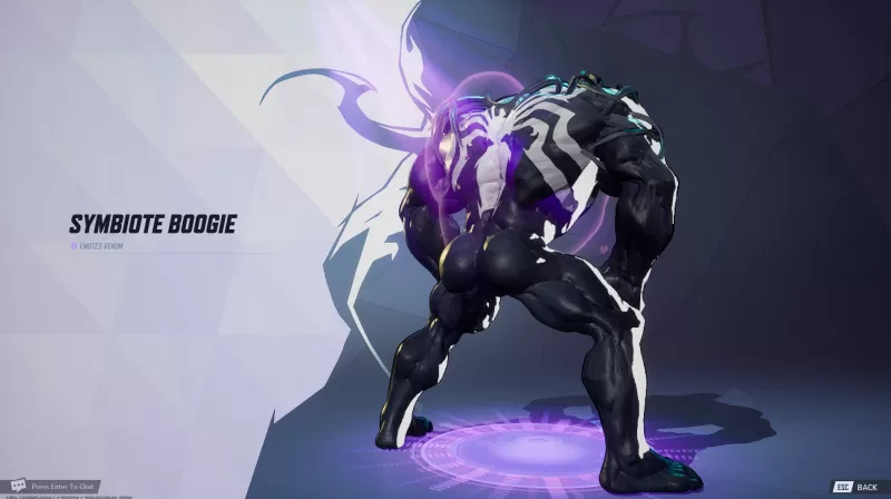 Symbiote Boogie Venom Twerk Emote เท่าที่เห็นใน Marvel Rivals ภาพที่จับโดย IGN