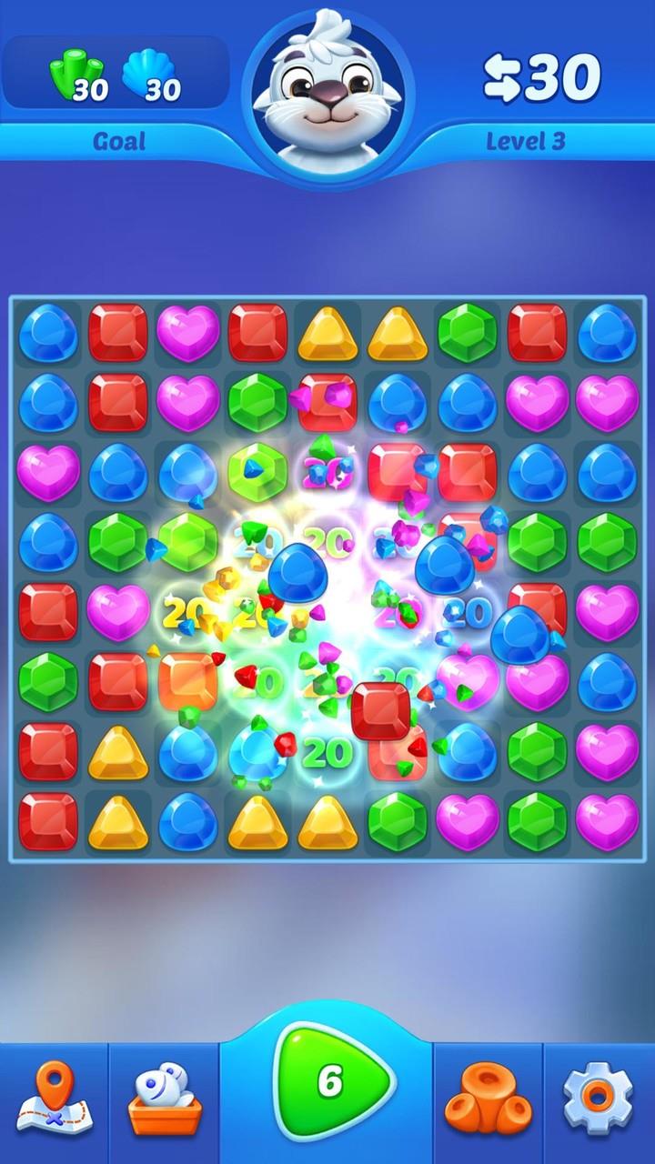 Jewel crush - match 3 game স্ক্রিনশট 1