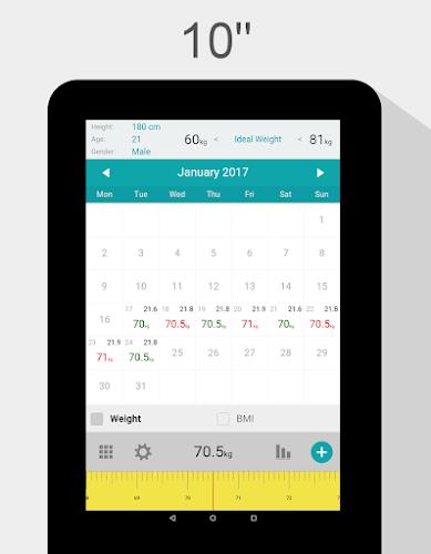 Weight Calendar Скриншот 3