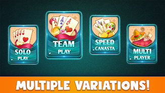 Canasta Plus Offline Card Game Screenshot 2