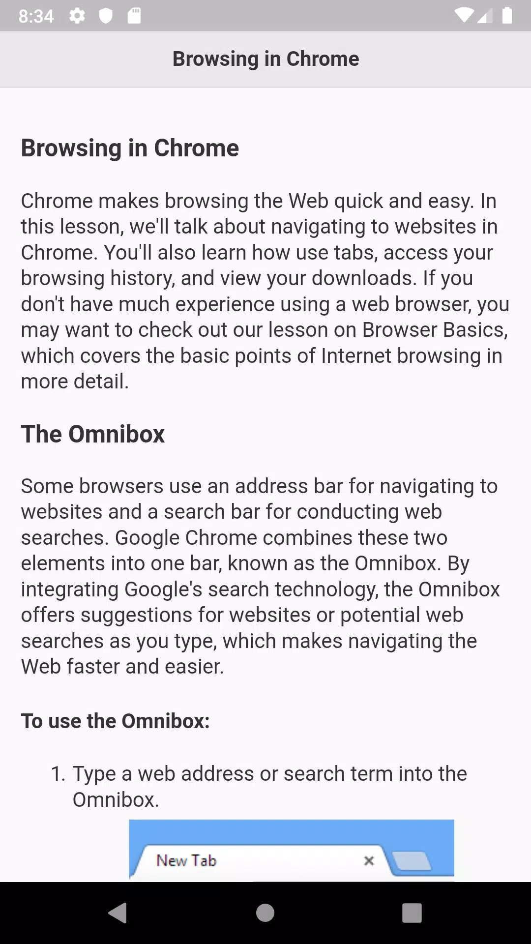 Tutorials for Web Browser Скриншот 4
