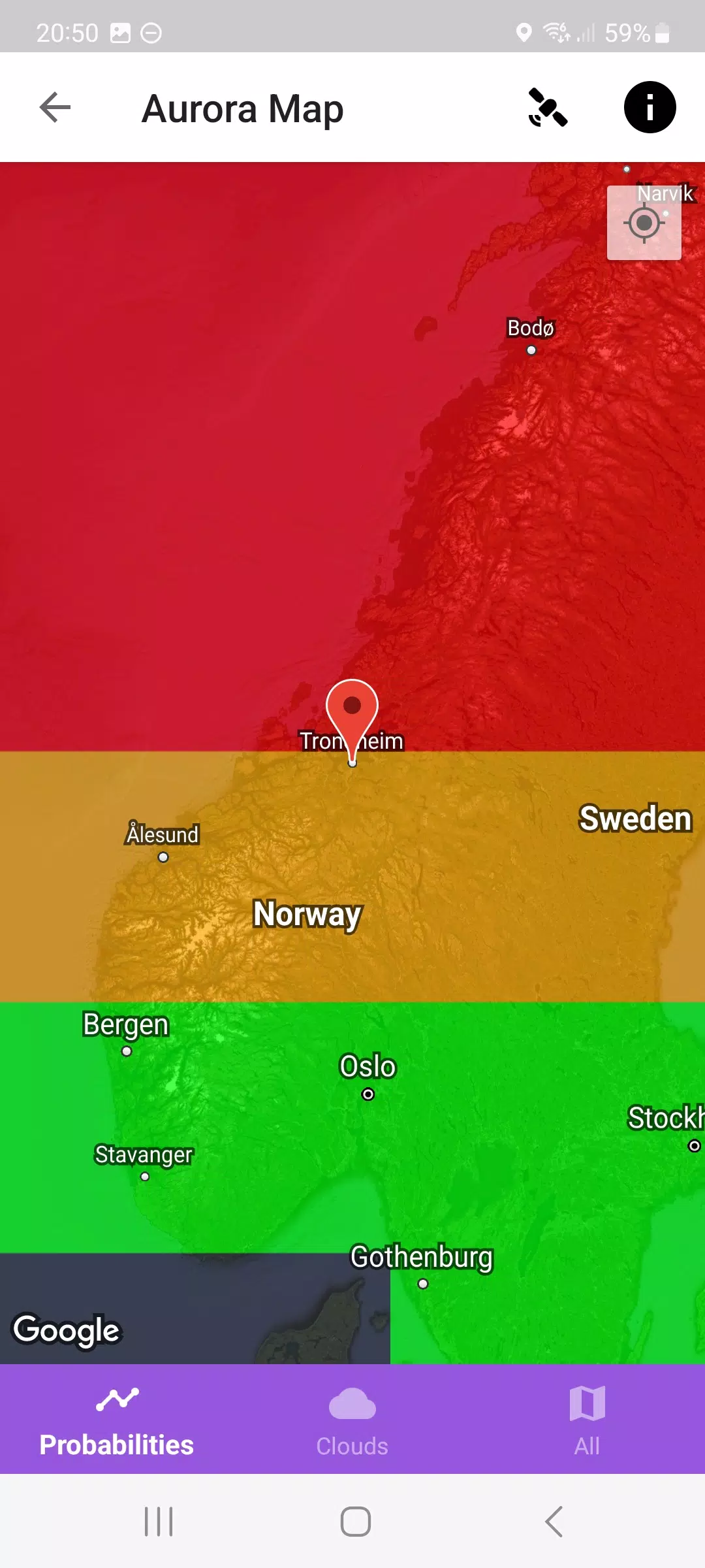 My Aurora Forecast Screenshot 2