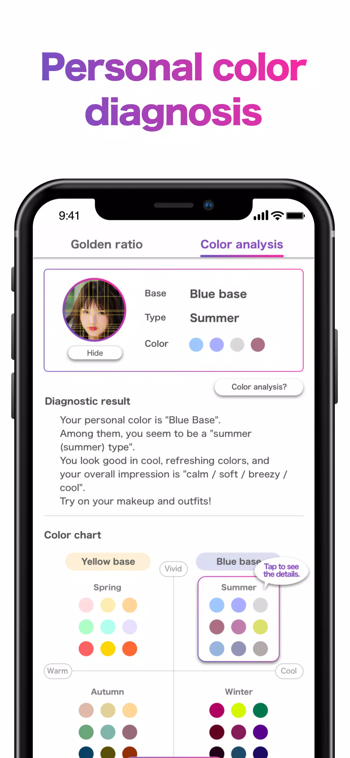 Schermata Face Shape & Color Analysis 3