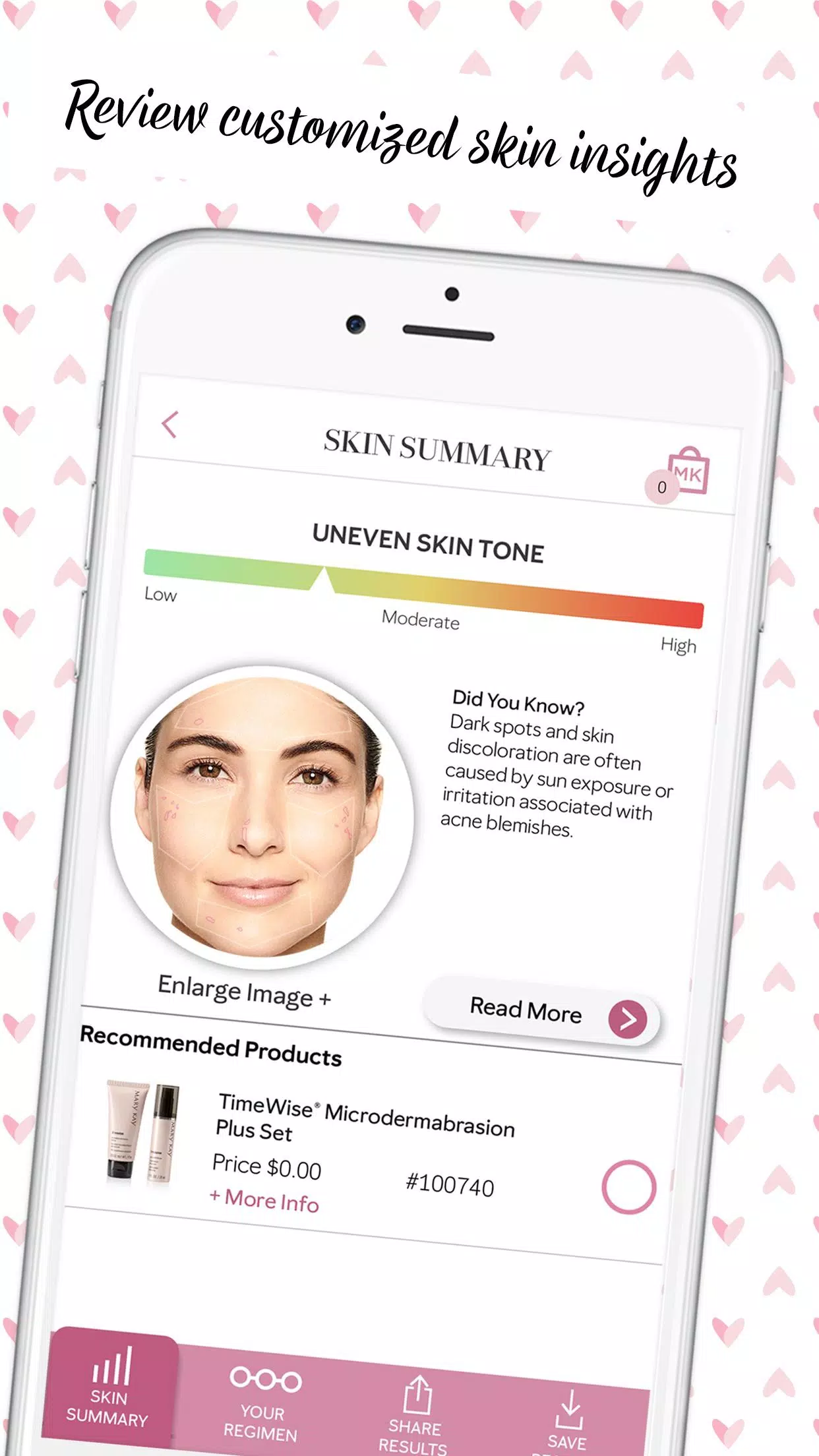 Schermata Mary Kay® Skin Analyzer 2