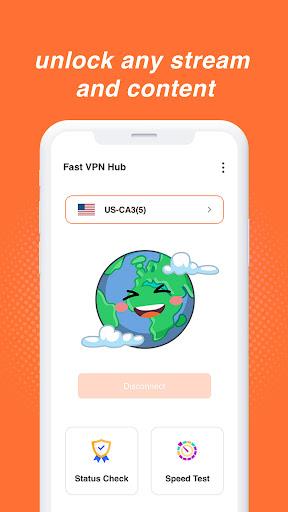 Fast VPNhub ဖန်သားပြင်ဓာတ်ပုံ 3