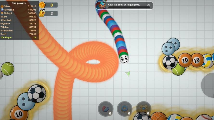 Slinky Snake: Worm.io Game Ảnh chụp màn hình 2