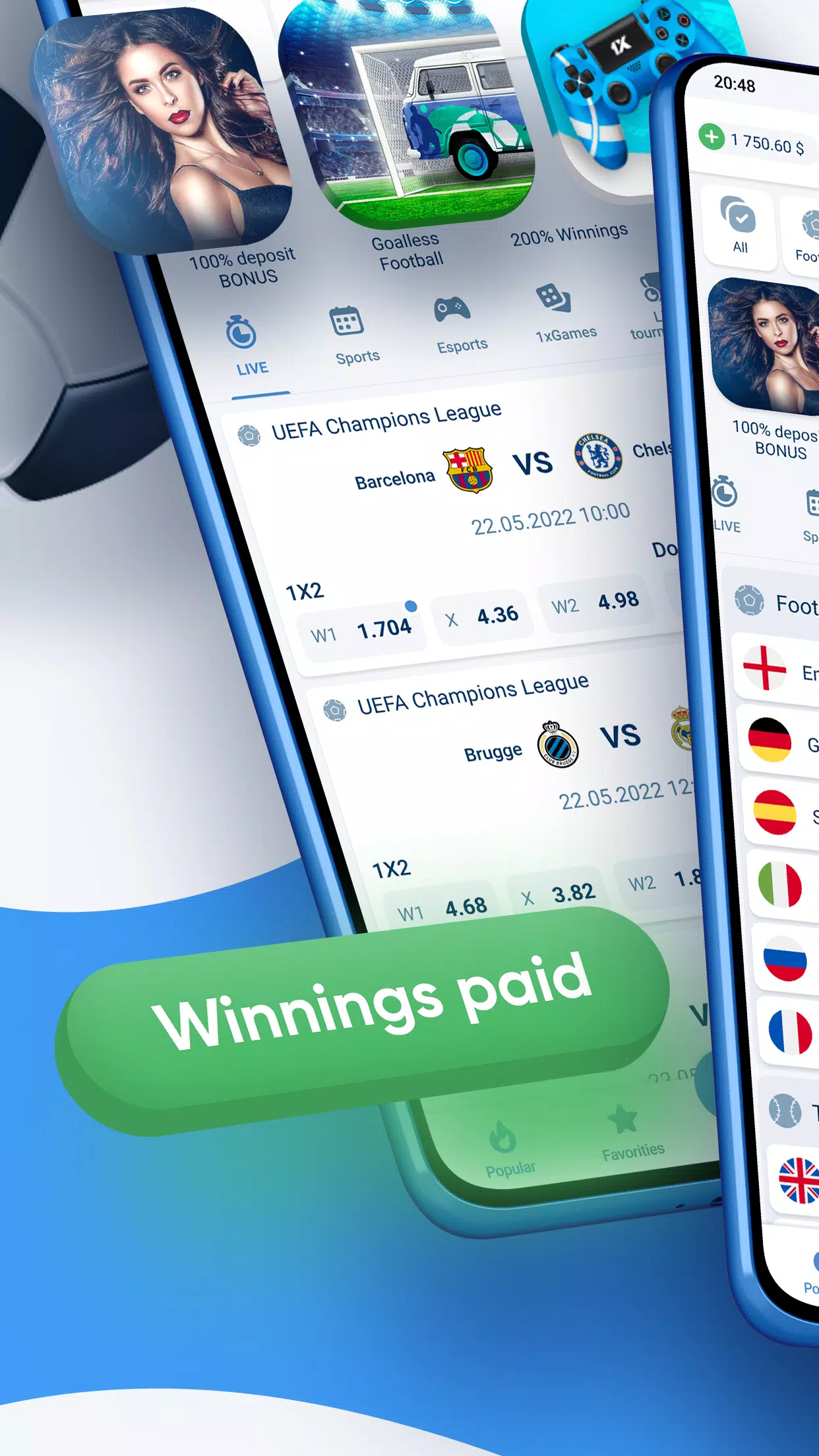 1xBet ﹣Sports Betting Скриншот 2