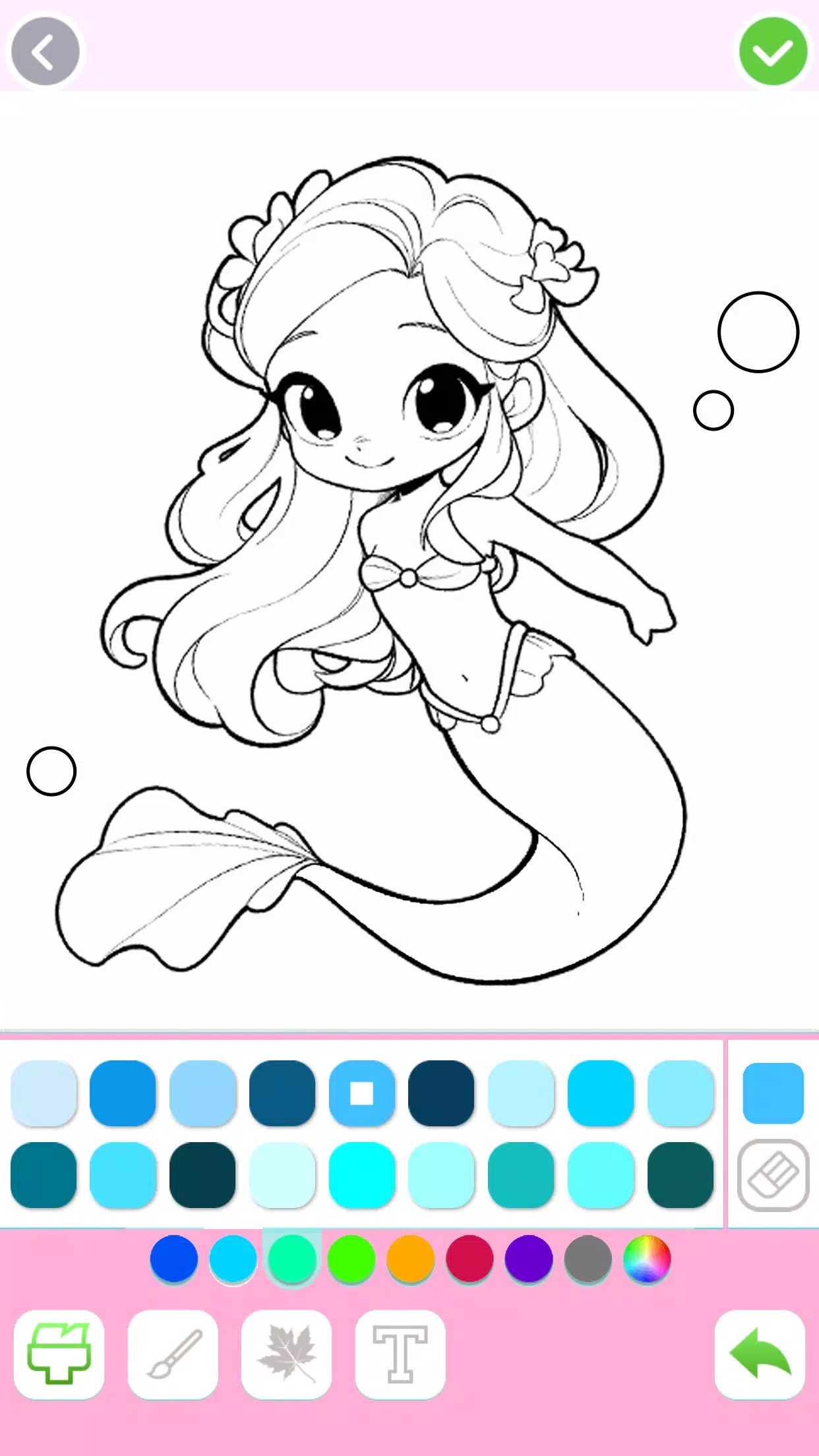 Mermaid Coloring:Mermaid games Captura de tela 3