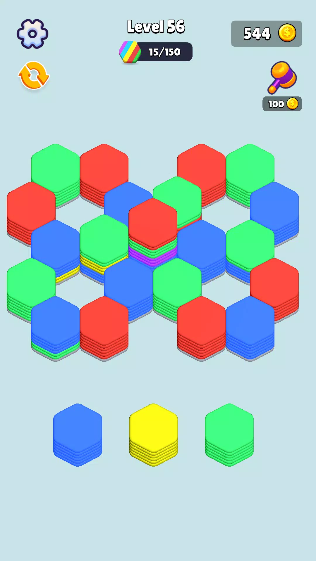 Stack Hexa Sort: Puzzle Match Captura de pantalla 2