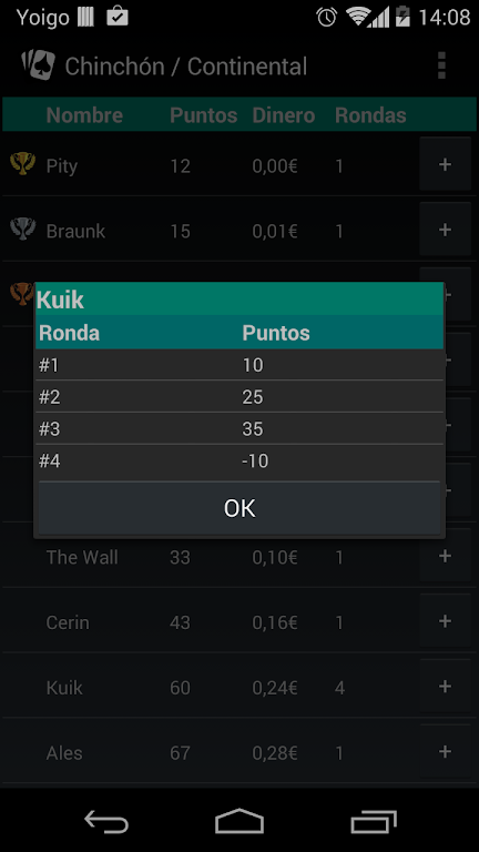 Continental Rummy Capture d'écran 2