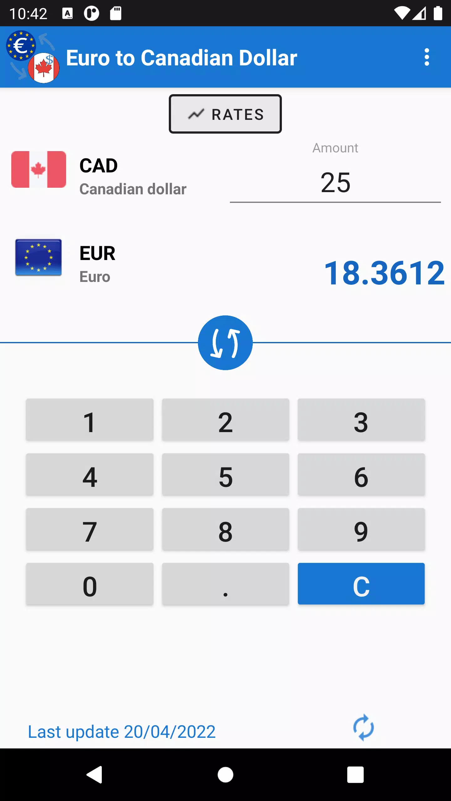 Euro to Canadian Dollar Captura de tela 3