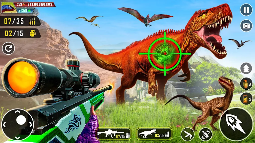 Wild Dino Hunter 3D Gun Games Tangkapan skrin 2