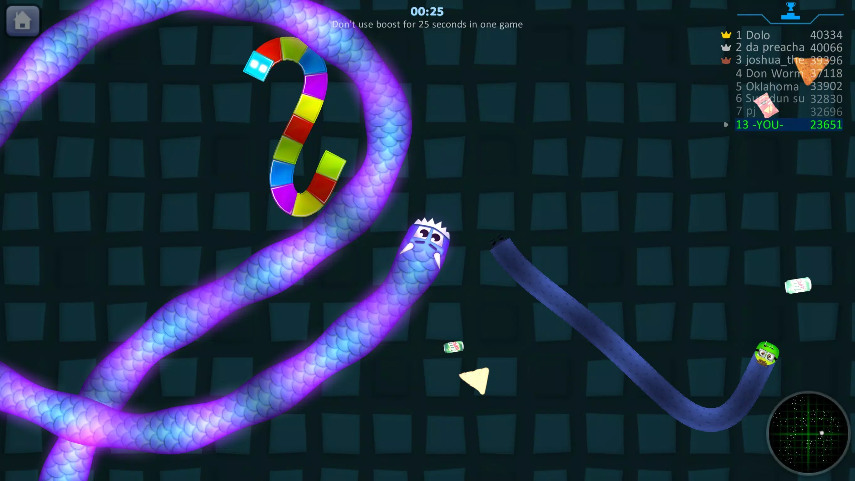 Snake Hunt: Worm io Games Zone ภาพหน้าจอ 1