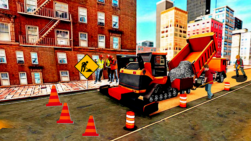 Highway road construction game Ảnh chụp màn hình 3