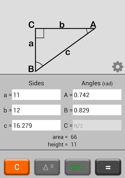 Triangle Calculator Tangkapan skrin 2