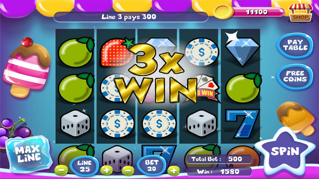 Slot Matchine IceCream - Vegas Casino Slot Games ภาพหน้าจอ 2