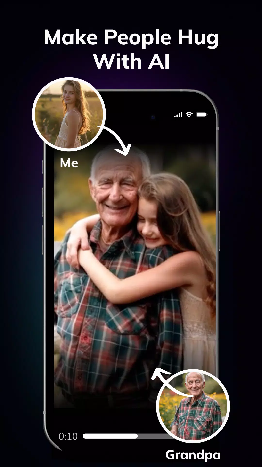 AI Hug Video Maker - Livensa স্ক্রিনশট 1