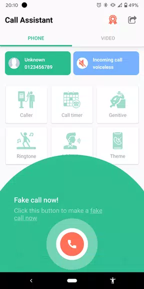 Fake Call and Sms Tangkapan skrin 1