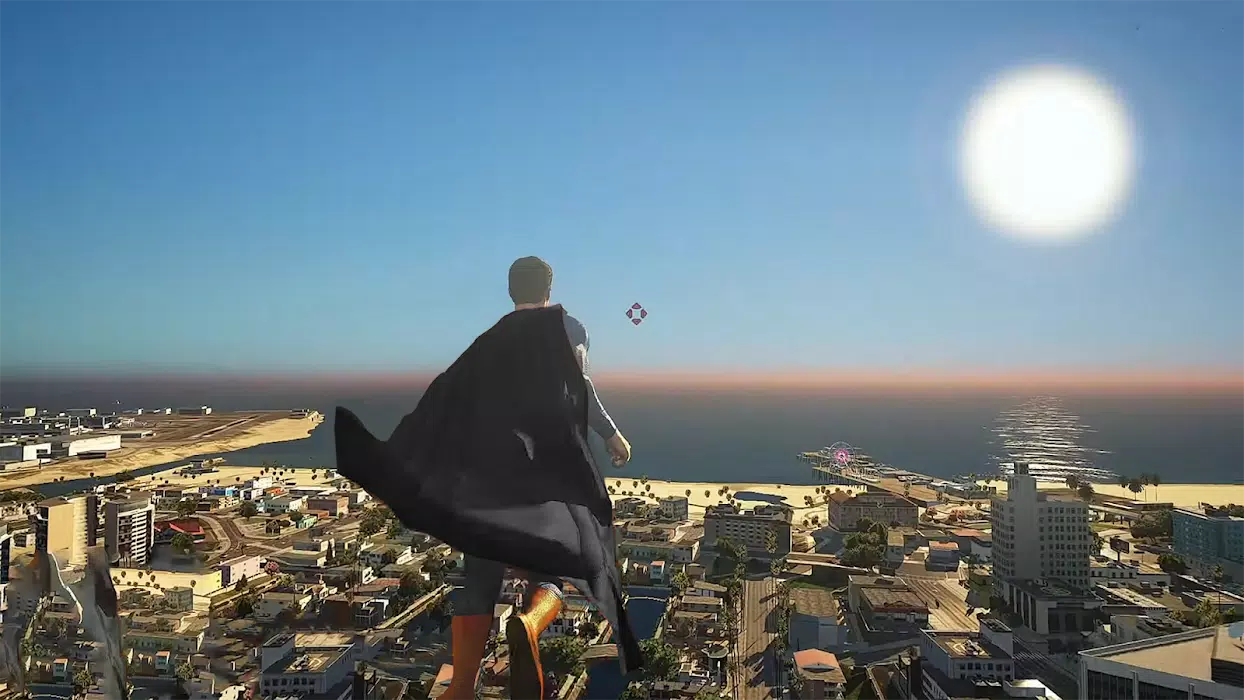 Superhero Fly 3D Rescue ဖန်သားပြင်ဓာတ်ပုံ 1