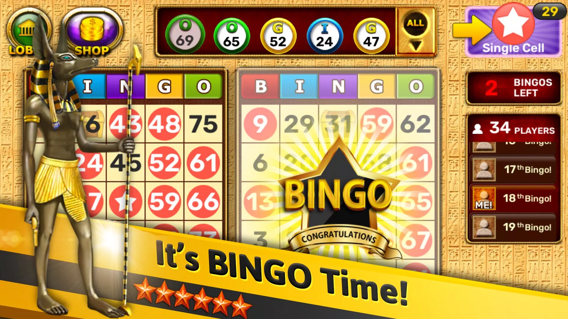 Bingo - Pharaoh's Way Screenshot 1