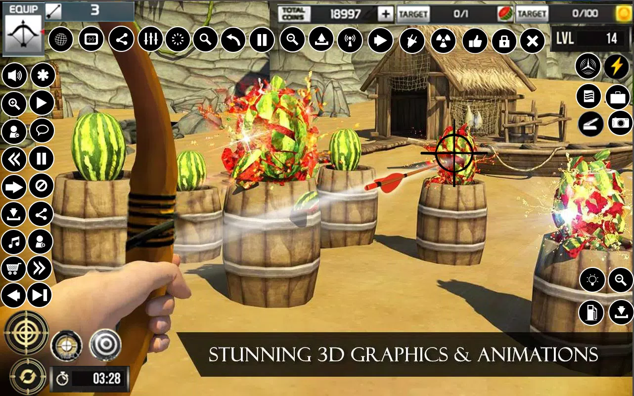 Watermelon Archery Games 3D Ekran Görüntüsü 2