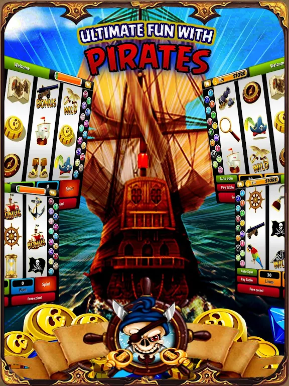 Pirate Treasure Mega Slots 스크린샷 3