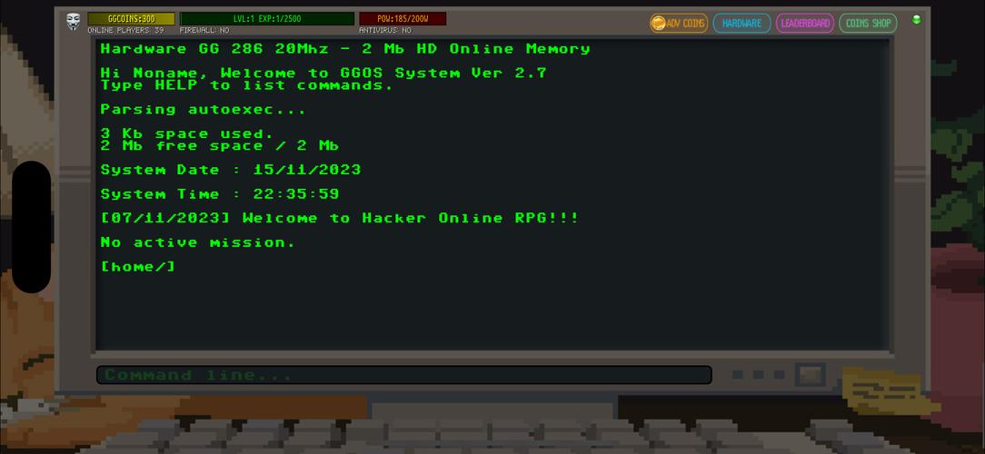 Hacker Online RPG 스크린샷 1