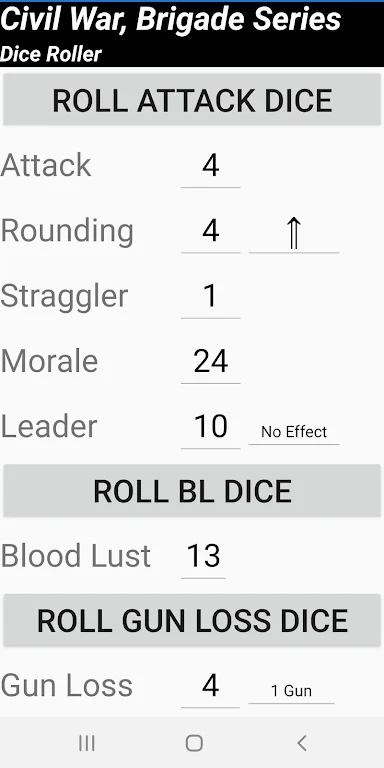 Civil War Brigade Series Dice Roller应用截图第2张