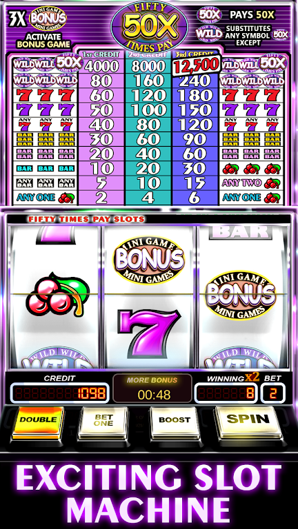 Free Slot Machine 50X Pay 스크린샷 1
