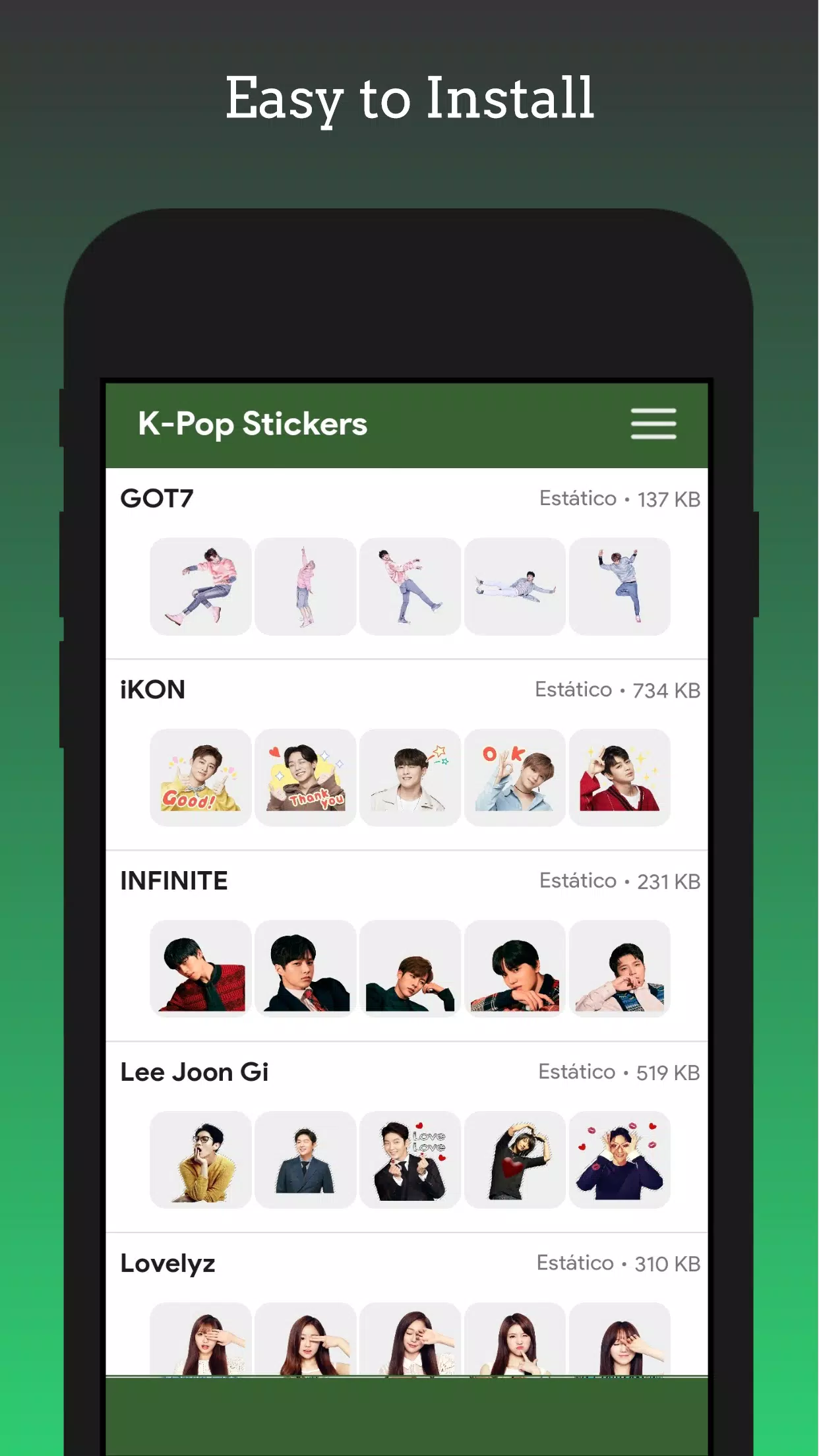 Stickers - KPop Korean BT24 স্ক্রিনশট 3