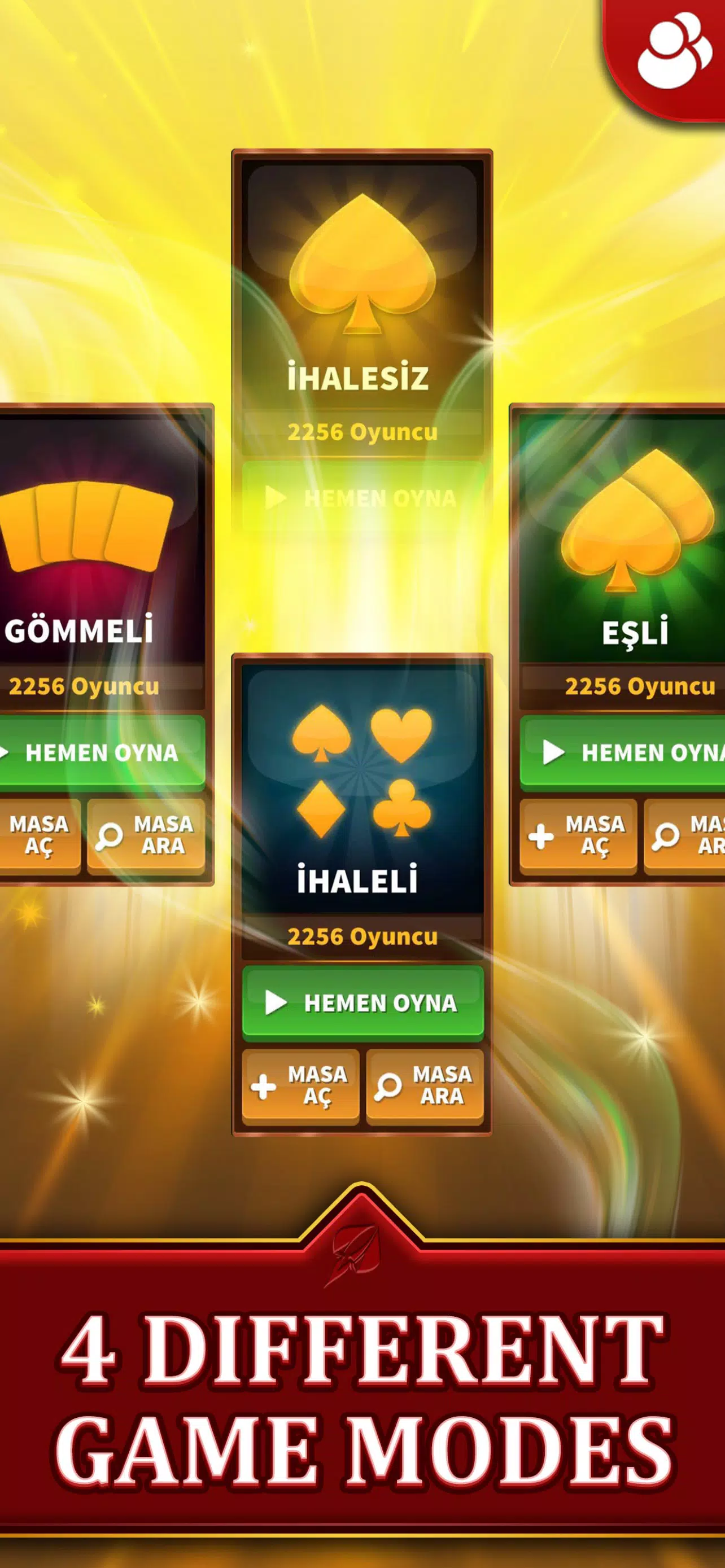 Spades - Batak Online HD Capture d'écran 3