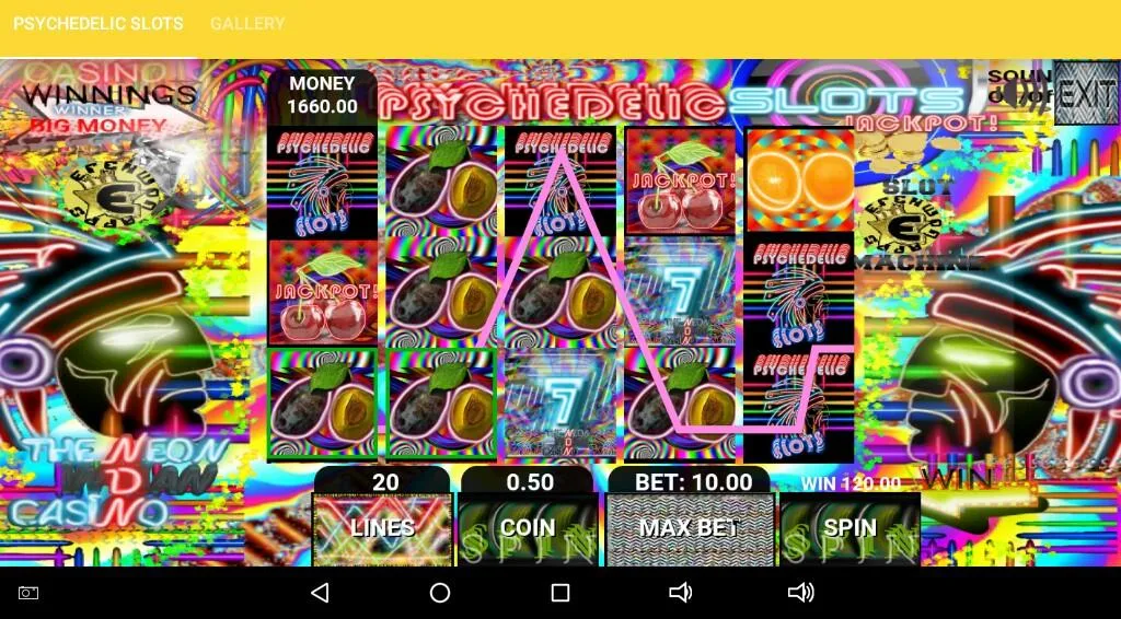 Psychedelic Slots Скриншот 1