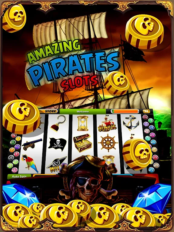 Pirate Treasure Mega Slots 스크린샷 1