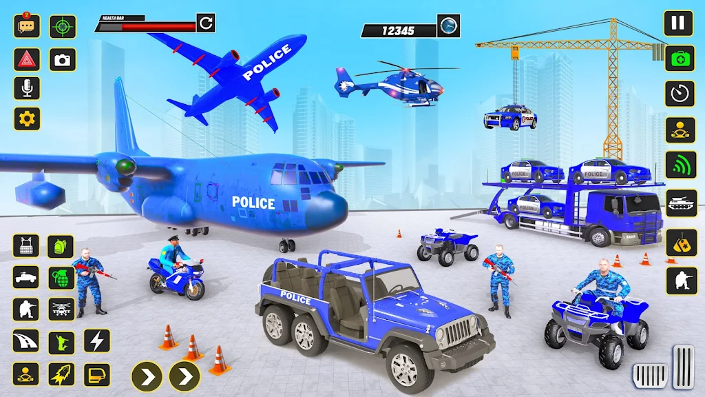 Police Car transporter Game 3D Captura de tela 2