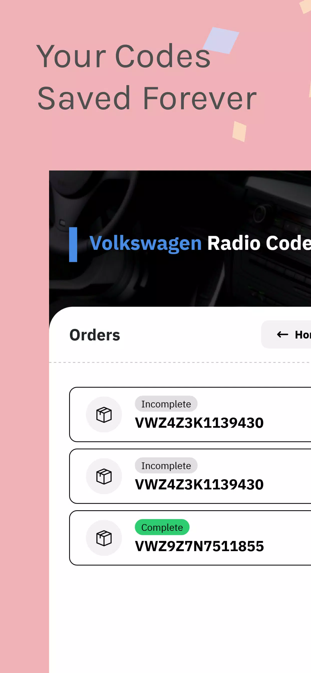 VW Radio Code Generator ဖန်သားပြင်ဓာတ်ပုံ 4