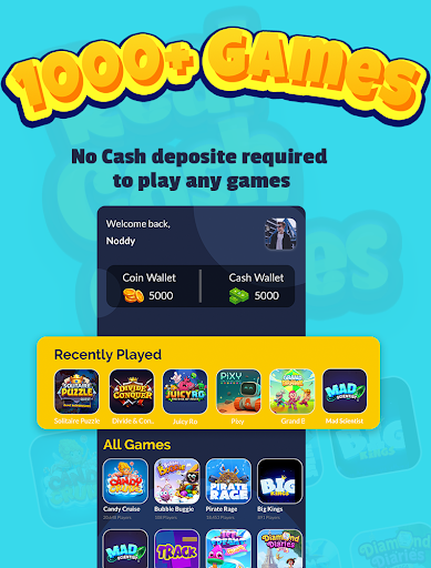 Real Cash Games Pro Free rewards paypal and paytm Ảnh chụp màn hình 3