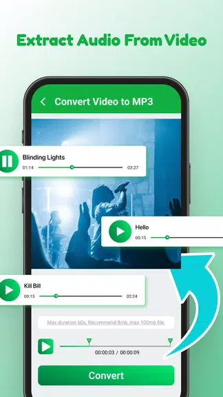 Video to MP3: Video Converter ဖန်သားပြင်ဓာတ်ပုံ 2