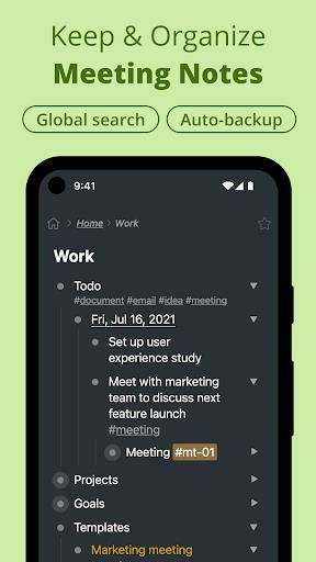 Workflowy |Note, List, Outline Capture d'écran 1