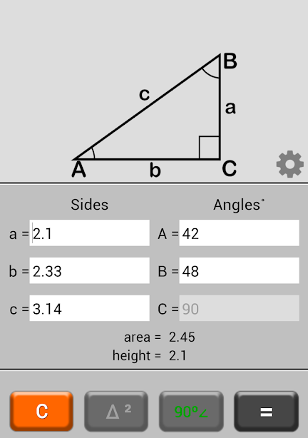 Triangle Calculator Tangkapan skrin 3