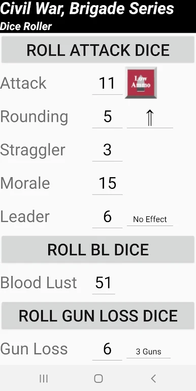 Civil War Brigade Series Dice Roller应用截图第1张