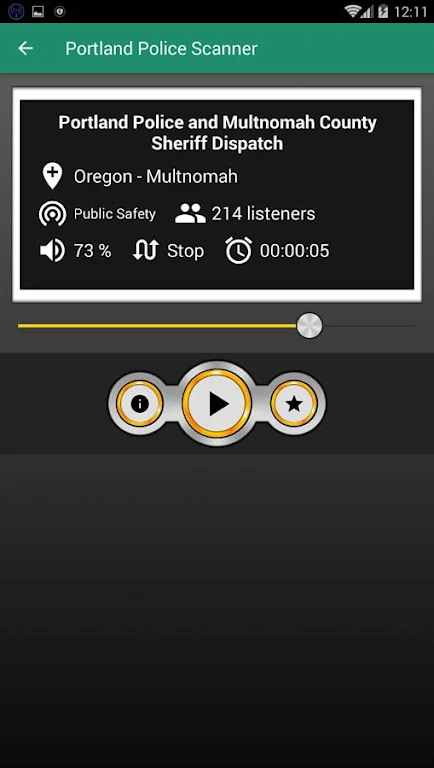 Portland Police Scanner Free Police Scanner App Скриншот 1