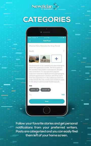 Newzician - Social news app ภาพหน้าจอ 3