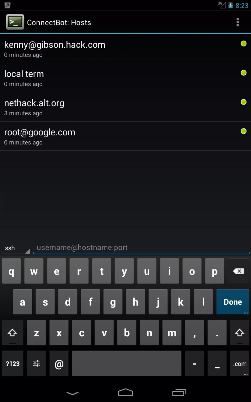 ConnectBot Schermafbeelding 3