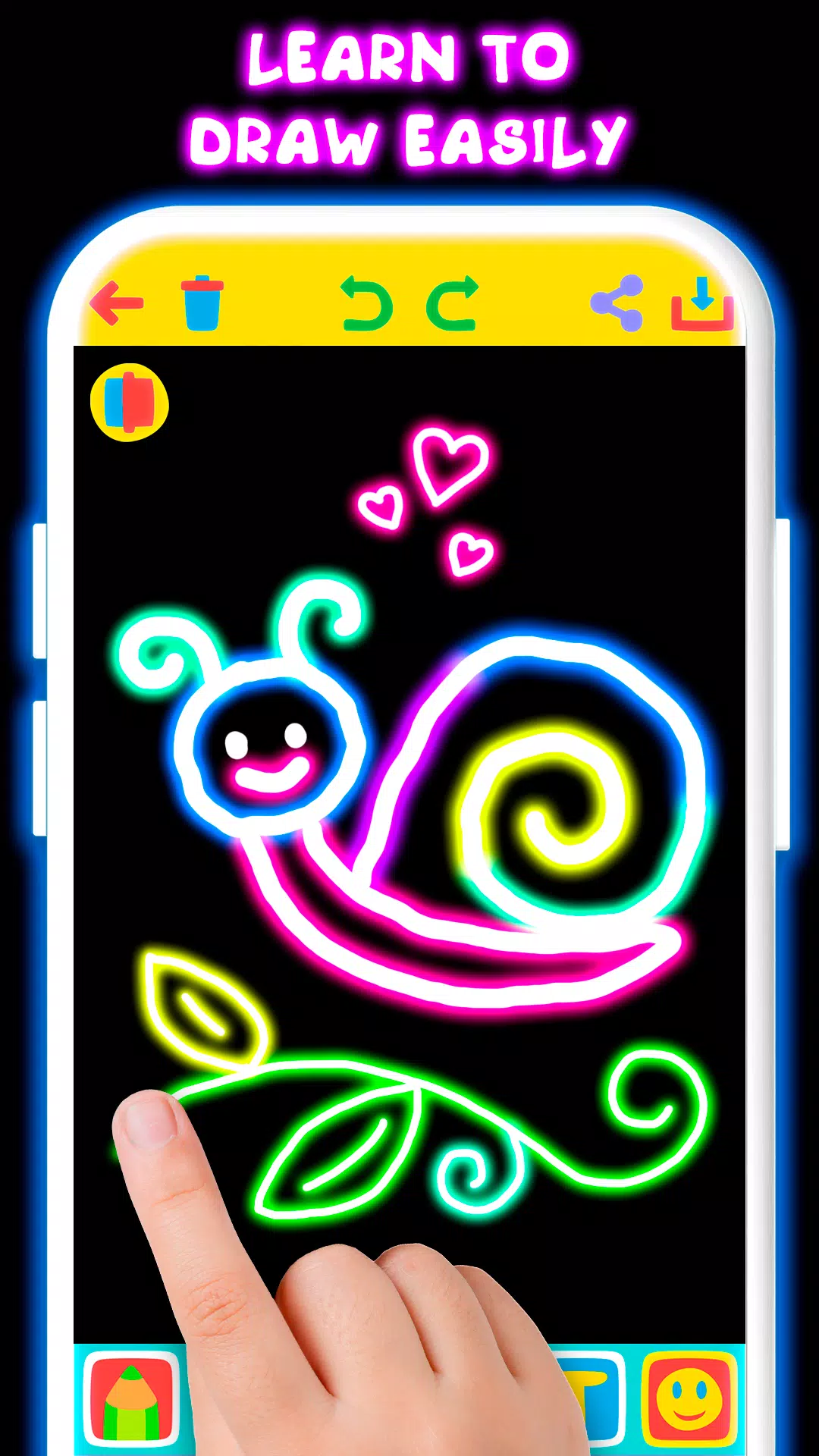 Drawing For Kids - Glow Draw 스크린샷 1