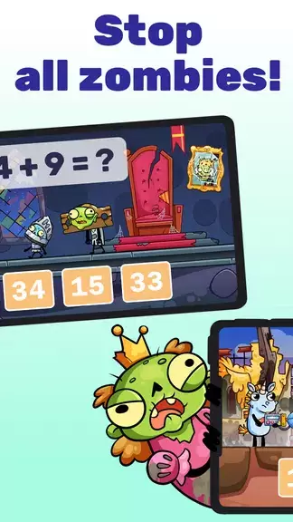 Math games: Zombie Invasion Скриншот 2