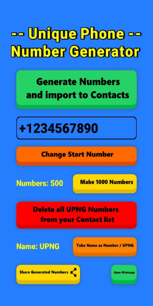 Unique Phone Number Generator স্ক্রিনশট 2