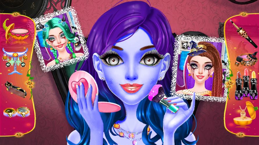 Halloween Makeup Salon Game Captura de tela 2