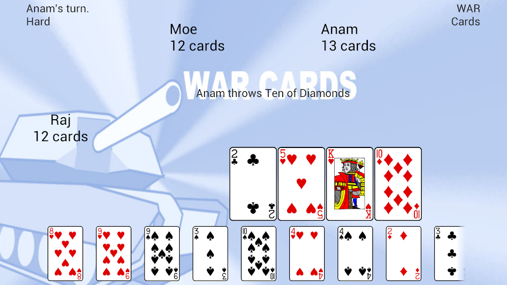 WAR Cards Schermafbeelding 1